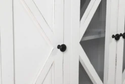 Sinclair II White 54" TV Stand With Glass Doors 12 Sinclair II White 54" TV Stand With Glass Doors -Cheap Furniture Store 258162 white wood media console detail 45