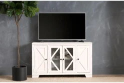 Sinclair II White 54" TV Stand With Glass Doors 13 Sinclair II White 54" TV Stand With Glass Doors -Cheap Furniture Store 258162 white wood media console room 46