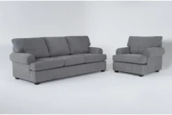 Cheap Furniture Store 23 Hampstead Graphite 2 Piece Sofa & Chair Set