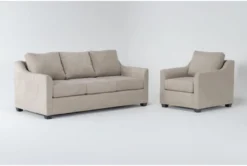 Porthos Cream 2 Piece Queen Sleeper Sofa & Chair Set