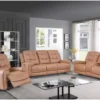 Rainier Leather 3 Piece Reclining Living Room Set