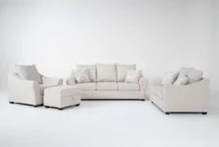 Ashfield 4 Piece Queen Sleeper Sofa, Loveseat, Chair & Ottoman Set