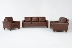 Cheap Furniture Store 9 Hudson Leather 3 Piece Living Room Set