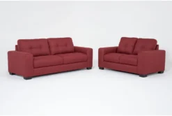 Cheap Furniture Store 29 Kyle Scarlet 2 Piece Living Room Set