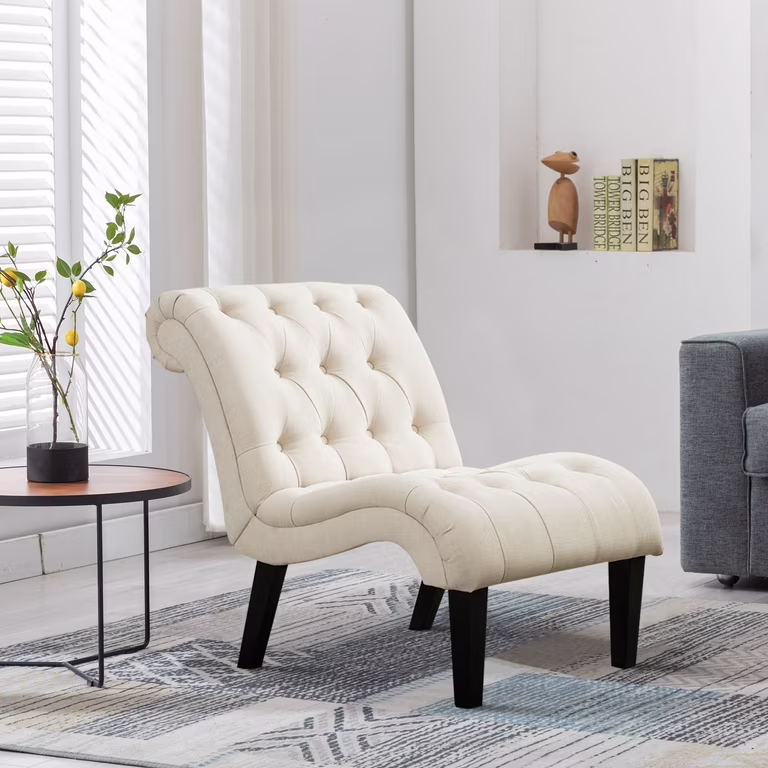 Cheap Furniture Store -Cheap Furniture Store Andeworld Upholstered Accent Chair for Bedroom Living Room Chairs Lounge Chair with Wood Legs Cream Fabric f3c77317 757f 424d 8828 fb7955b80ab8.9015336d68c3ae9c20e855088d6e0eb4